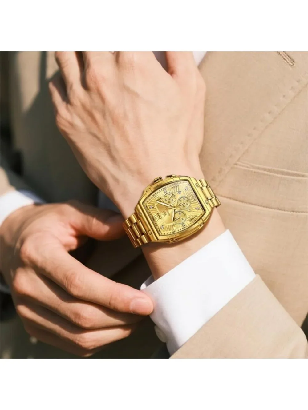 Stylish Men's Analog Quartz Chronograph Watch - Waterproof, Luminous